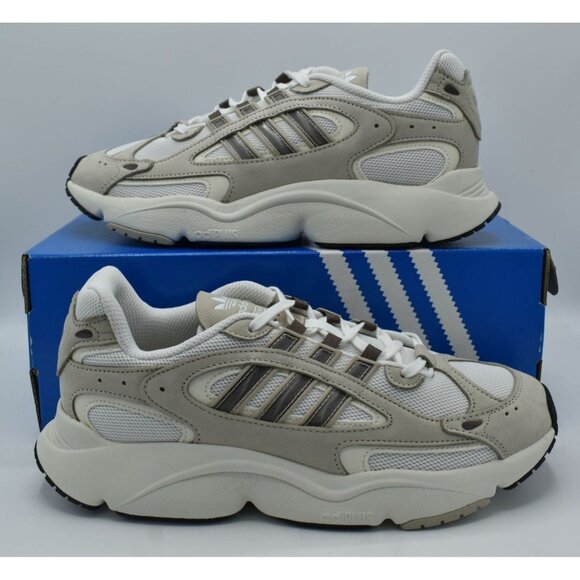 Adidas Originals Mens Size 11.5 Ozmillen Beige White Lace Up Sneakers Shoes main image 4